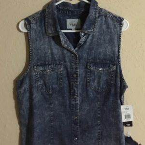 Acid Wash sleeveless YMI shirt