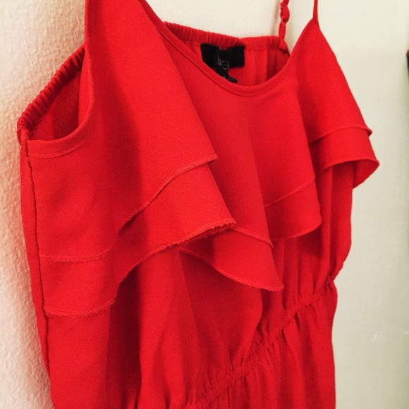 ✨Forever XXI Ruffle Front Red Midi Dress - Size S✨ - Picture 3 of 4