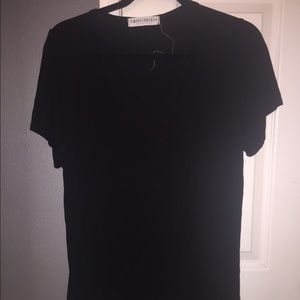 Black tee with front cross cross