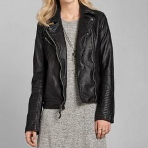 A&F Faux leather moto jacket