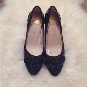 Cole Haan Collection Black Leather and Suede Pumps