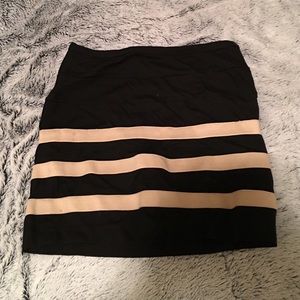 Mini skirt with spandex stripes