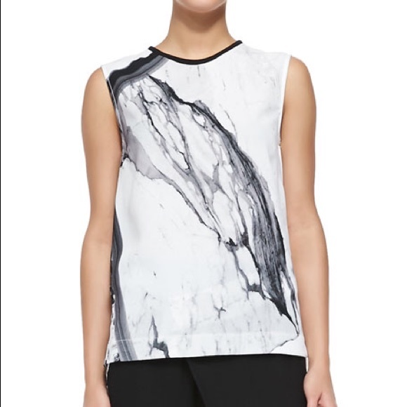 Helmut Lang Hydra Print Sleeveless Crepe Top P/XS - Picture 2 of 8