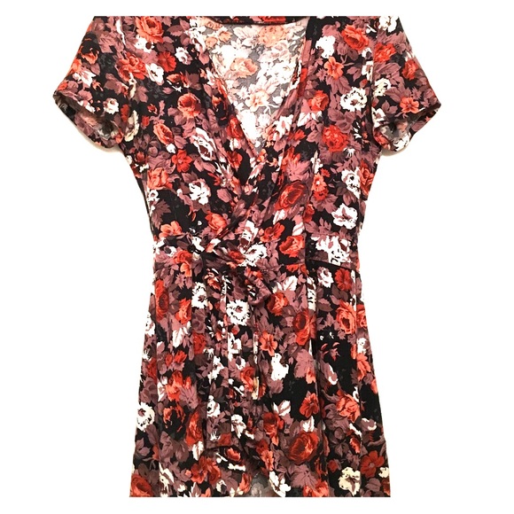 Urban outfitters floral wrap mini dress/tunic