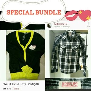 Bundle:HK Cardi & Flannel shirt