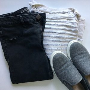 American Eagle Outfitters Sky high black jegging