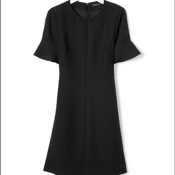 Banana Republic Flutter Sleeve Black Dress - Picture 3 of 3