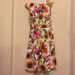 Dress Barn colorful flower dress
