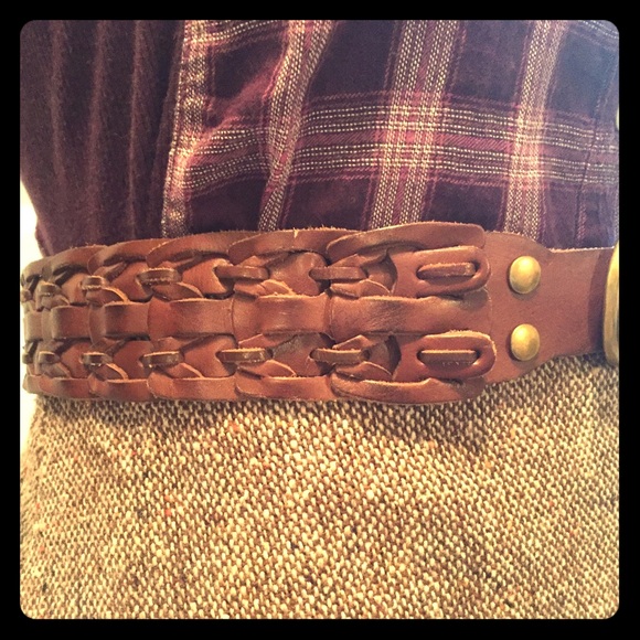 Woven Leather Belt - Picture 1 of 4