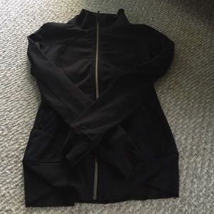 Black lulu lemon zip up light weight