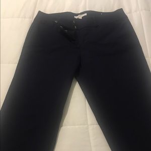 LOFT Marisa Fit Cropped Navy Blue Pants