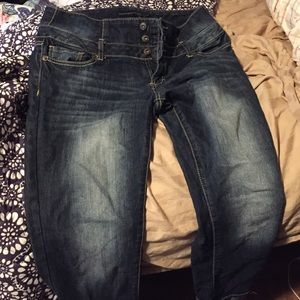 High rise skinny jeans