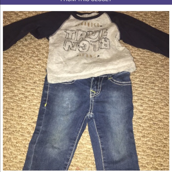 Infant true religion set. 12 months like new