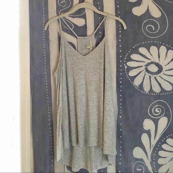 EXPESS GREY RACER BACK TANK