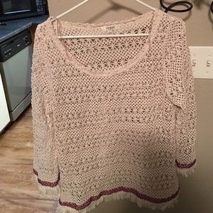 Ecru knit top