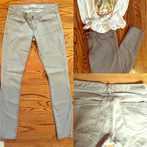 Express, Gray Jean Legging, size 4