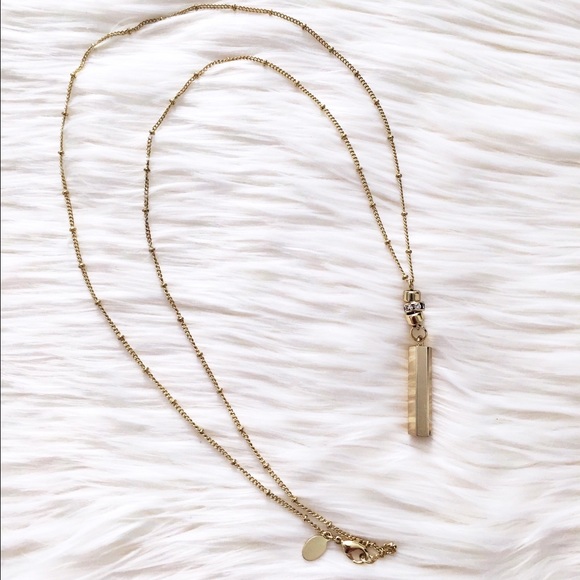 Express gold bar pendant necklace - Picture 2 of 3