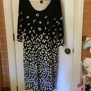 Printed sweater dress