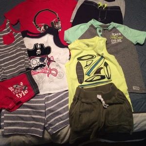 4 sleeveless outfits 2 shirts bundle.