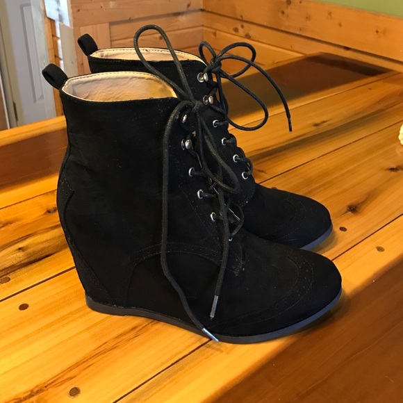 Forever 21 lace up ankle boots