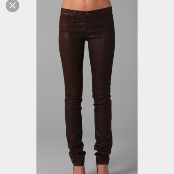 J Brand brown leather pants size 27