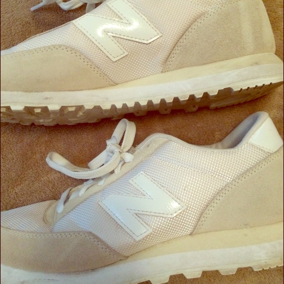 White New Balance 501s
