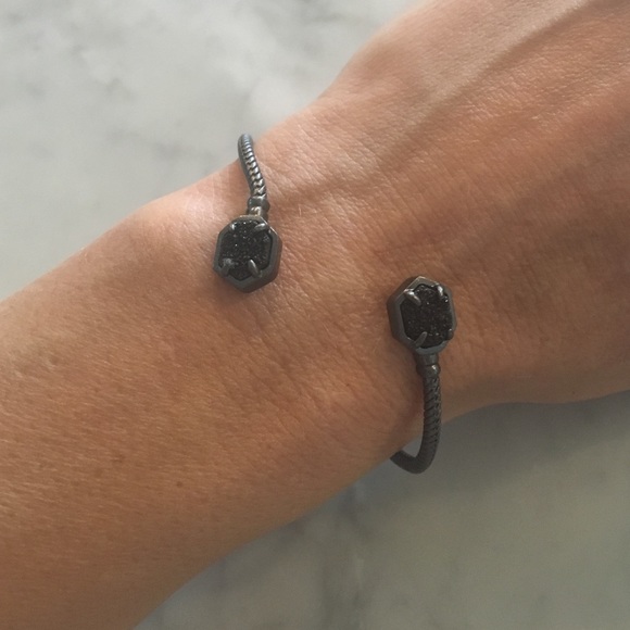 Kendra Scott bangle black drusy stones