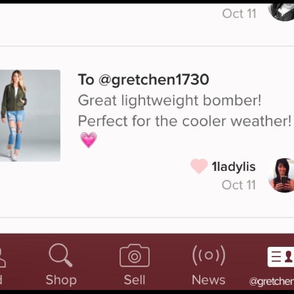 ๐จCL๐จ Olive Bomber Jacket ๐HP๐ ONLY L left - Picture 2 of 2