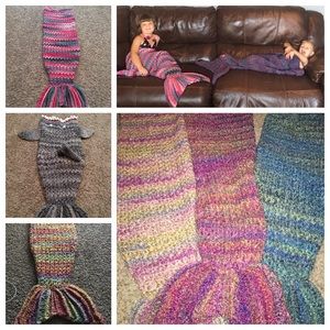Custom order mermaid tail blankets adults and kids