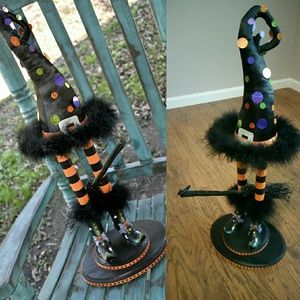Halloween Decor Witch Hat Wreath Door Decor