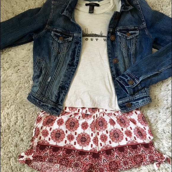 LA Hearts Printed Keyhole Shorts