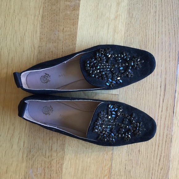 Maliparmi jeweled leather loafers size 40