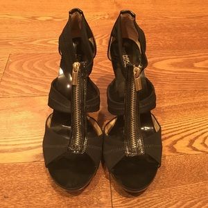 Michael Kors zip up black heels