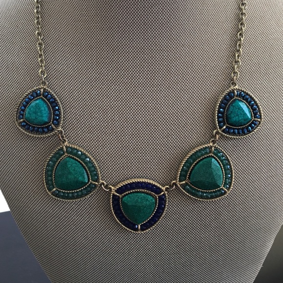 Altar'd State Green and Blue Statement Necklace