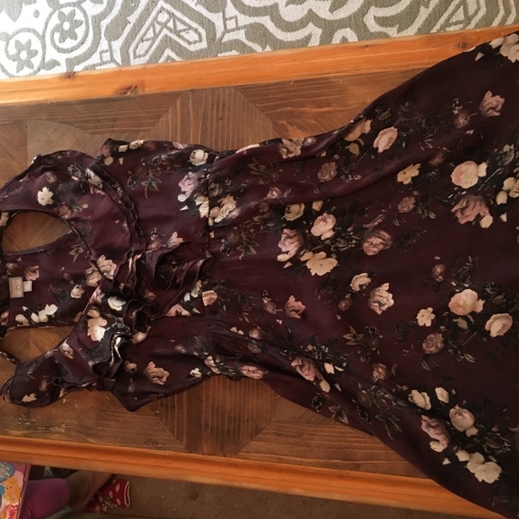 Floral silk dress