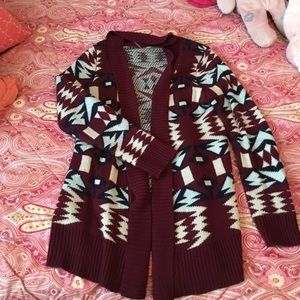 Tribal print cardigan
