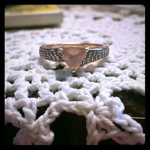 Genuine morganite ring