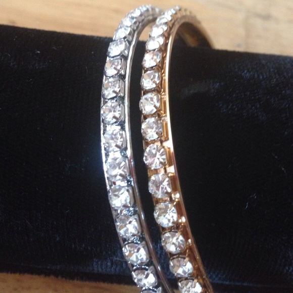 Bundle Gold Silver Rhinestone Bangle - image 3