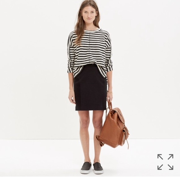 Madewell Nightspell Mini Skirt, Black, Size Small