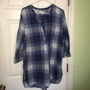 Old Navy Half Button Flannel