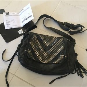 Olivia Harris studded crossbody handbag grey