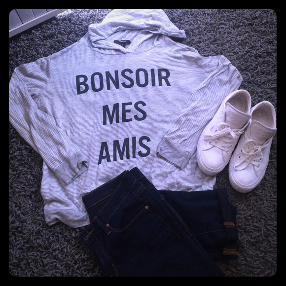 Bonsoir new Amis 🙋🏽 pinstripe hoodie shirt