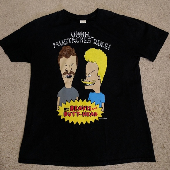 Beavis and Butthead Funny Mustache Shirt Simpsons