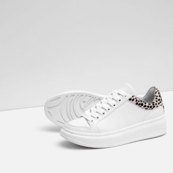 ZARA Platform Leather Sneakers