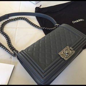 Chanel Boy Bag in grey