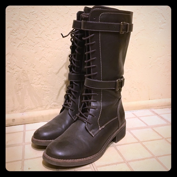 Tall combat style boots