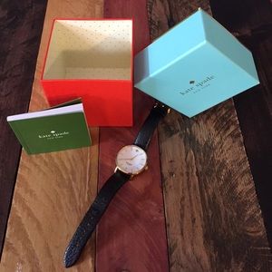 Mother of Pearl Dial Black Kate Spade Watch