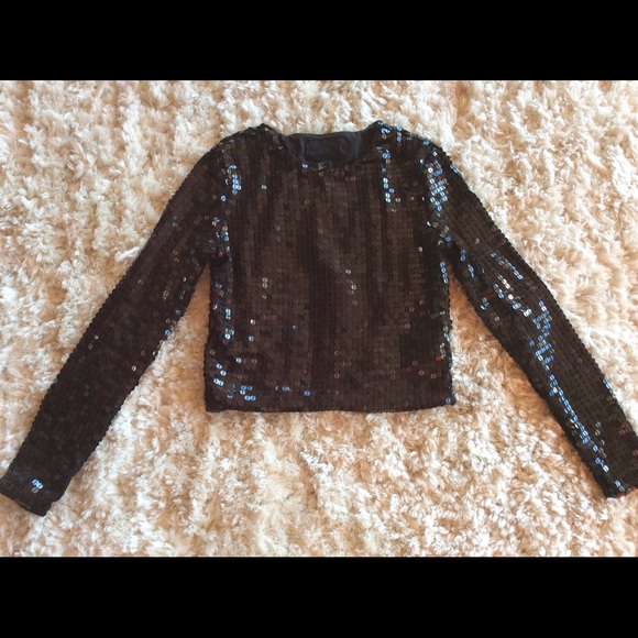 Sequin Black Top