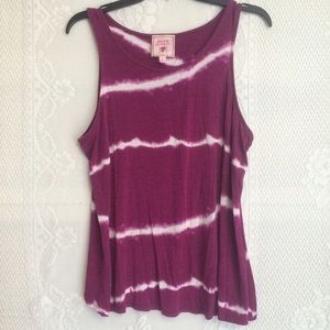 Pink Republic Tie-Dye Striped Tank
