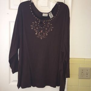 Brown dressy tee
